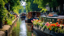 A Delightful Sight Awaits As You Stroll Along The Canal Banks – Rows Of Houseboats And Narrow Boats..