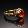 Ring with carnelian