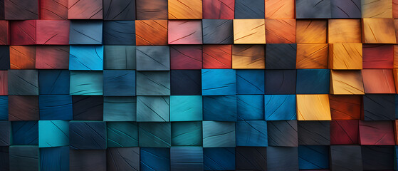 Poster - abstract background with squares