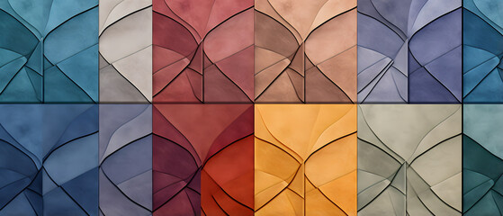 Poster - colourful glass pattern