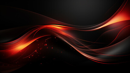 Wall Mural - Abstract red and black shapes background