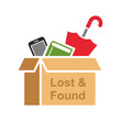 Lost items icon. Lost and found. Vector icon isolated on white background.