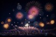 © Dreamweave - Wonderful Fireworks for celebrating Happy New Year by Generative AI
