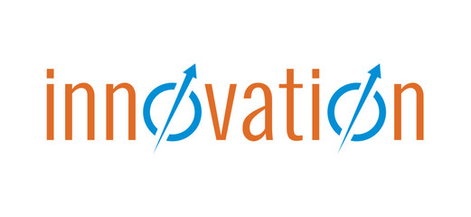 innovation logo, innovation emblem, innovation and arrows concept vector