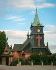 Sticker - Church of Saint Anne in Ząb, a village near Zakopane, Poland