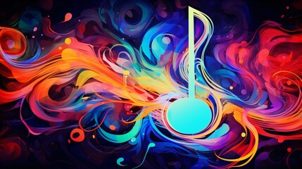 Wall Mural - abstract music background