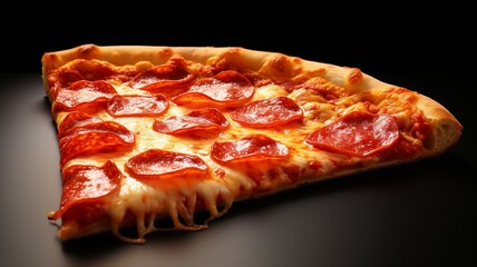 Wall Mural - Delicious Pepperoni Pizza Slice