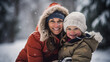© Maria - Winter adventures: A mother and her child embrace the cold, finding joy in the wonders of the season.