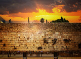 Fototapeta Boho - Western wall in the old town of Jerusalem