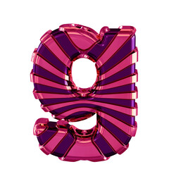 Black symbol with pink straps. letter g