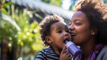A Single Parent With Asthma Raises Her Children With Love And Care, Often Confronting Her Challenges With The Illness Alone. Despite The Difficulties, She Is Determined To Give Her Children