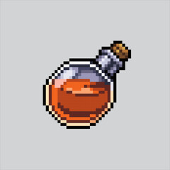 Pixel art illustration potion bottle. Pixelated potion bottle. Magical potion bottle
icon pixelated for the pixel art game and icon for website and video game.
old school retro.