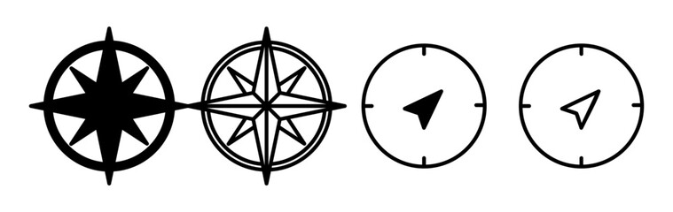 Compass icon vector. navigation icon