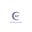 KP Letter Logo Design. Initial letters KP logo icon. Abstract letter KP K P minimal logo design template. K P Letter Design Vector with black Colors. KP logo,  Vector, spared, logos 