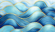 Ocean Waves Cartoon Illustration By Vita