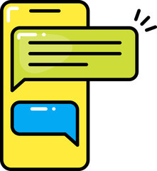 Poster - SMS marketing line icon