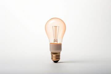 Wall Mural - Elegance lamp bulb, minimalistic style, white background