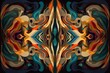 An abstract artwork with balanced symmetry and harmonious colors. Generative AI
