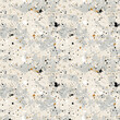 Seamless of Neutral colored brown beige grungy recycled speckled elements natural terrazzo camouflage textured surface pattern, Grunge, cement, concrete, Gravel, Perfect for textiles and decoration.