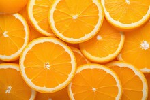 Orange Fruit Slices Citrus Arrangement Full Frame Background.