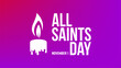 © Sinhara - All Saints Day. November 1.Template for banner, greeting card, poster background. Vector illustration