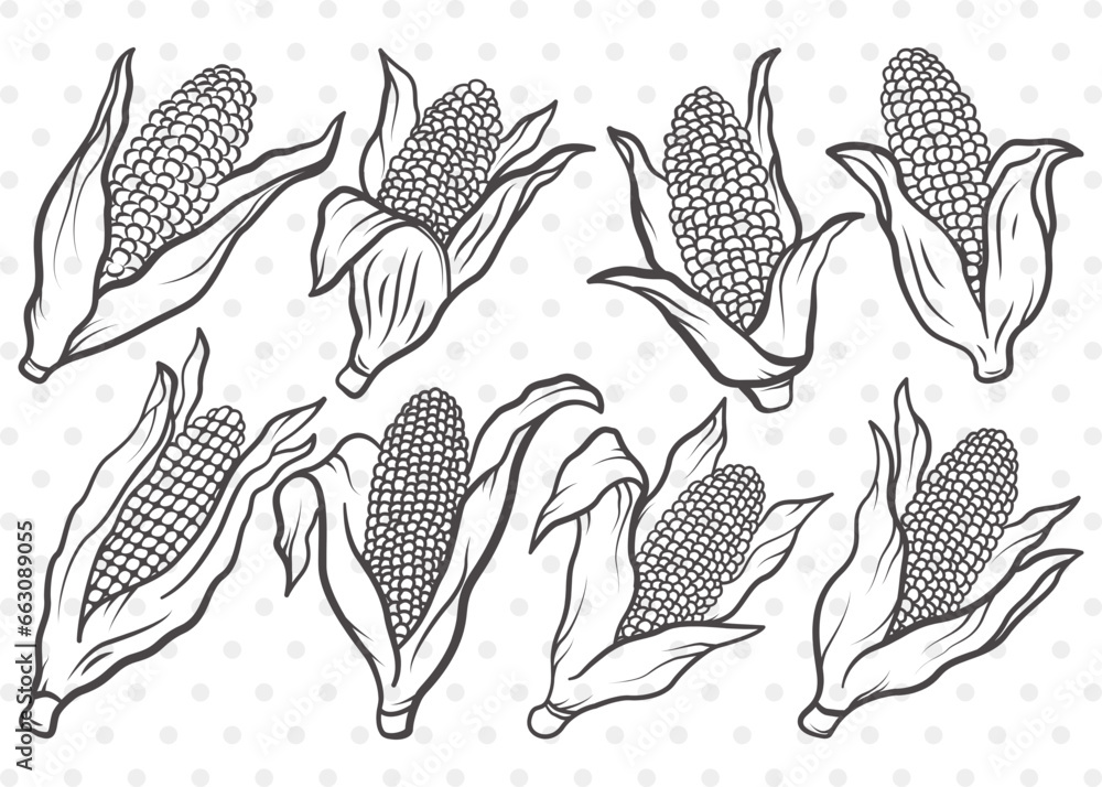 Vector File Corn Corn Clipart SVG Cut File | Maize Svg |Cob Svg | Fruit Svg | Farm Svg ...