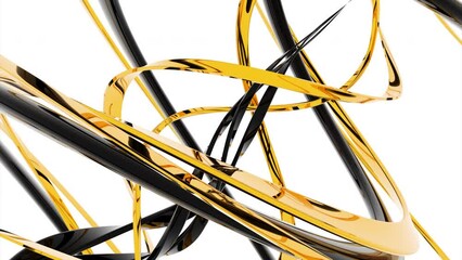 Wall Mural - Complex tangled spiral looking like DNA. Design. Bright spinning lines.