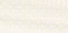 Vector Illustration Seamless Pattern With Golden Wavy Lines On Isolated White Backgrounds For Fashionable Modern Wallpaper Or Textile, Book Covers, Digital Interfaces, Prints Design Templates Material