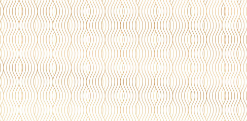 vector illustration Seamless pattern with golden wavy lines on isolated white backgrounds for Fashionable modern wallpaper or textile, book covers, Digital interfaces, prints design templates material