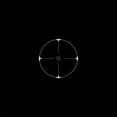 Wall Mural - cyberpunk style circle target. futuristic gui circle target, aim, sight, hud reticle, cyberpunk aest