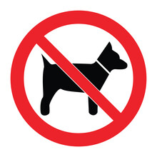 No Pet, No Dog Allowed Sign. Printable Transparent Vector 