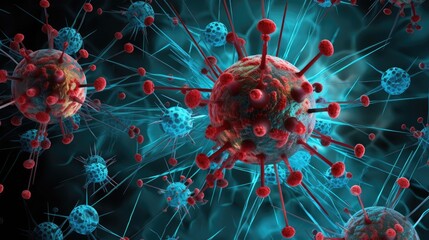 Aufkleber - virus infection is spreading out in a network