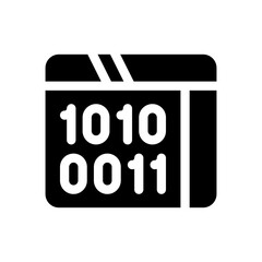 code binary glyph icon