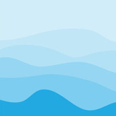  Water Wave Background Design, Abstract Vector Blue Ocean Walpaper Template