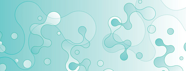 Fototapete - Abstract vector design with geometric connect molecule