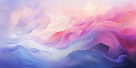 Wall Mural - Cloudy waves in purple, pink, blue abstract background, ultraviolet