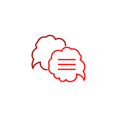 Sticker - Speech And Thought Bubble icon isolated on transparent background