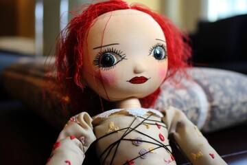 doll stitched up after