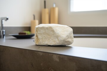 Wall Mural - a towel-wrapped heated stone on the edge of a tub