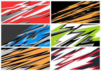 Wall Mural - Side body graphic sticker set. Abstract racing design concept. Car decal wrap design for motorcycle, boat, truck, car, boat and more.