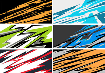 Wall Mural - Side body graphic sticker set. Abstract racing design concept. Car decal wrap design for motorcycle, boat, truck, car, boat and more.