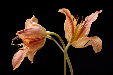 Wall Mural - two single petals from a wilted shared bouquet