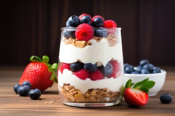 Wall Mural - a healthy breakfast yogurt parfait