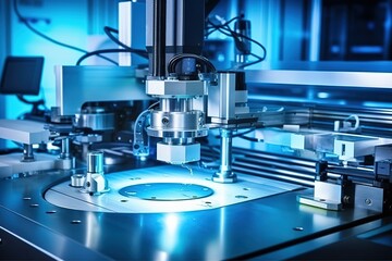Fototapete - Close-up of the silicon matrix