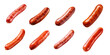 Sausage collection isolated on a transparent background