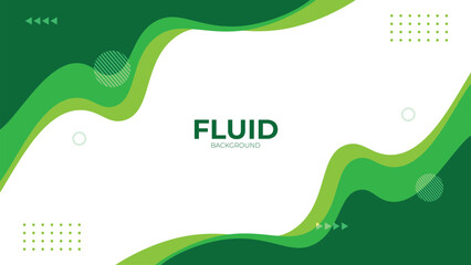 Wall Mural - Abstract green banner background. fluid shapes and line composition with trendy gradients