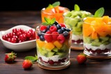 Fototapeta Kuchnia - fruit salad as a dessert alternative