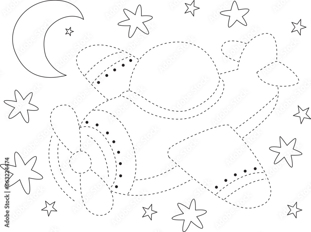 airplane practice drawing cartoon doodle kawaii anime coloring page cute illustration drawing clip art character chibi manga comic