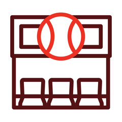 Dugout Thick Line Two Colors Thick Line Two Colors Icon Design