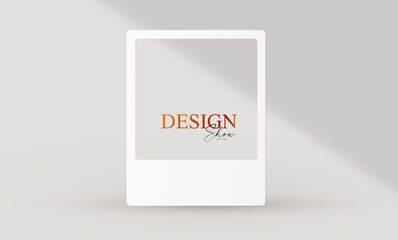 Wall Mural - 3d realistic product display design template. white scene with podium and social media frame. elegan